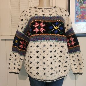 The Anerica Collection Knit By Hand The Limited Chic Nordic Patterned Sweater